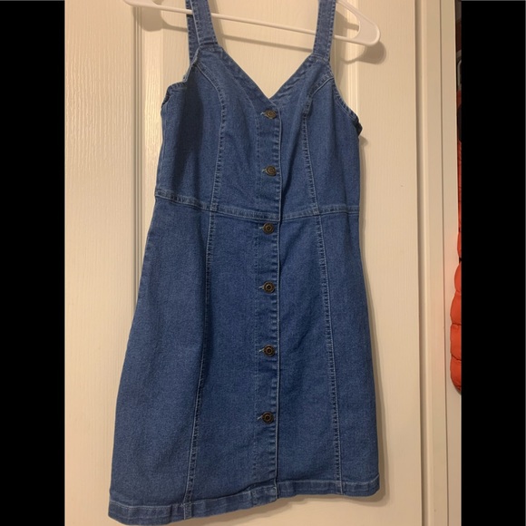 Denim Vintage Overall Mini Dress - Picture 1 of 1